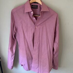 Saks Fifth Avenue L/S, 15 1/2, 34-35, slim fit cotton